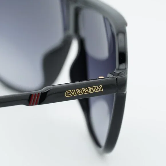 CARRERA 1047/S 0OIT 9O Sunglasses Black Aviator Frame, Grey Lenses